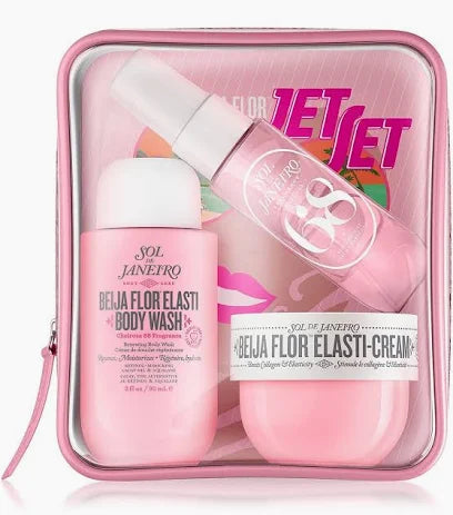 Sol de Janeiro Beija Flor Jet Set en bolsa de viaje rosa